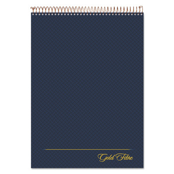 Ampad 20-815 (70) White 8.5 in. x 11.75 in. Sheets Project-Management Format Gold Fibre Wirebound Project Notes Pad - Navy Cover