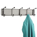 Wall Racks & Hooks | Safco 6403BL 26.75w x 3d x 5.5h Onyx Mesh 5-Hook Wall Racks - Black image number 1