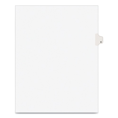 Dividers & Tabs | Avery 11918 11 x 8.5 Avery Style Preprinted Legal Exhibit Side 10-Tab Index Dividers - White (25/Pack) image number 0