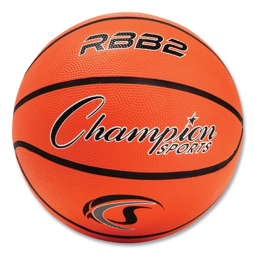Breakroom Supplies | Champion Sports CSIRBB2 No. 5 Junior Size Rubber Sports Ball For Basketball - Orange image number 0