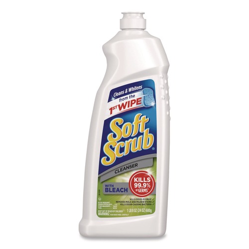 All-Purpose Cleaners | Soft Scrub 0 23400 07222 4 Cleanser with Bleach, 24 oz Bottle, 8/Carton image number 0