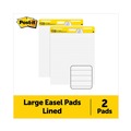 Notebooks & Pads | Post-it Easel Pads Super Sticky 561WL VAD 2PK 30 Sheets Presentation Format 1.5-in Rule 25-in x 30-in Vertical-Orientation Self-Stick Easel Pads - White (2/Carton) image number 2