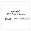 Pens | uni-ball 2003896 Medium 0.7 mm Retractable 207 Office Pack Gel Pen - Black Ink Pink/Translucent White Barrel (36/Pack) image number 8