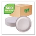  | Eco-Products EP-P013 9 in. Renewable Sugarcane Plates - Natural White (10 Packs/Carton) image number 3