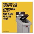 Trash & Waste Bins | Rubbermaid Commercial 2185053 Slim Jim Recycling Station Kit 1-Stream Landfill 23 gal Plastic Gray/Black image number 6