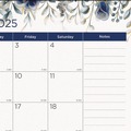 Bulletin Boards | Blueline C194128 12-Month (Jan-Dec): 2026 22 in. x 17 in. Floral Artwork Monthly Desk Pad Calendar - Black Binding, White/Multicolor Sheets image number 2