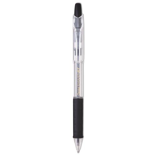 Pens | Pentel BK93-A 1 mm R.S.V.P. RT Ballpoint Pen - Medium/Black Ink/Clear Barrel (1-Dozen) image number 0