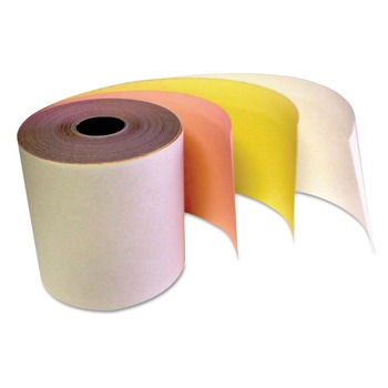 REGISTER AND THERMAL PAPER | IMPRESO 341510 Carbonless Receipt Rolls 3-in X 67 Ft White/canary/pink 5/pack