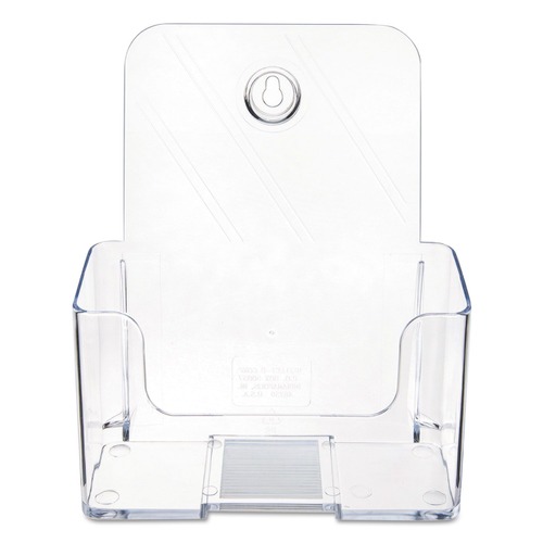 Desk Shelves | Deflecto 74901 DocuHolder 6.5 in. W x 3.75 in. D x 7.75 in. H Booklet Size Countertop/Wall-Mount Holder - Clear image number 0