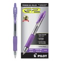 Pens | Pilot 31006 G2 Premium Extra-Fine 0.5 millimeter Retractable Gel Pen - Purple Ink/Smoke/Purple Barrel (1-Dozen) image number 0