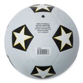 Breakroom Supplies | Champion Sports SRB3 No. 3 Size Soccer Rubber Sports Ball - White/Black image number 4