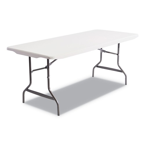 Clearance Center | Alera 65600 72 in. x 30 in. x 29 in. Square Edge Resin Rectangular Folding Table - Platinum image number 0