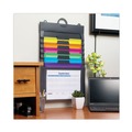 Office Filing Cabinets & Shelves | Smead 92060 14.25 in. x 24.25 in. 6-Section Cascading Wall Organizer - Letter Size/Gray/Neon Green/Neon Orange/Neon Pink/Purple/Yellow image number 3