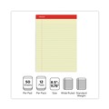 Just Launched | Universal M9-10630 8.5 in. x 11.75 in. 50 Sheets Wide/Legal Rule Red Headband Perforated Ruled Writing Pads - Canary-Yellow (1 Dozen) image number 4