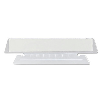 Smead 64615 3.5 in. Wide 1/3-Cut Poly Index Tabs and Inserts For Hanging File Folders - White/Clear (25/Pack)