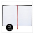 Back to School Sale | Black n' Red D66174 11.75 in. x 8.25 in. Sheets Wide/Legal Rule 1-Subject SCRIBZEE Compatible Hardcover Casebound Notebooks - Black/Red Cover image number 4