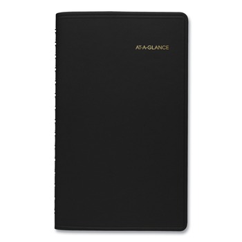 AT-A-GLANCE 7007505 8 in. x 5 in. 12-Month (Jan. to Dec.) 2026 Weekly Block Format Appointment Book - Black Cover