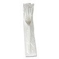 Cutlery | Boardwalk BWKFORKWHPSIW Heavyweight Wrapped Polystyrene Plastic Fork Cutlery - White (1000/Carton) image number 2