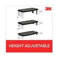Back to School Sale | 3M MS90B 20 in. x 12 in. x 1 in. to 5.78 in. 40-lb. Capacity Adjustable Monitor Stand - Black/Silver image number 10