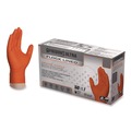 Disposable Gloves | Ammex GWUOFN46050 9.06 in. 6 mil Ultra Industrial Flock-Lined Nitrile Disposable Gloves - Large/Orange (500/Carton) image number 0