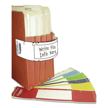 Tabbies 68815 9.63 in. x 2 in. File Pocket Handles - White (48/Pack)