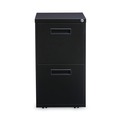 Office Carts & Stands | Alera ALEPAFFBL 14.96 in. x 19.29 in. x 27.75 in. 2 Legal/Letter-Size File Drawers Left or Right File Pedestal - Black image number 1