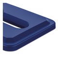 Trash & Waste Bins | Suncast Commercial TCNLID03BLD 11.87 in. x 20.25 in. x 1.35 in. 23-Gallon Resin Slim Trash Can Paper Recycling Lid - Blue image number 3