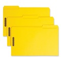 File Folders | Smead 17940 0.75 in. Expansion 2 Fasteners Legal Size Top Tab Colored Fastener Folders - Yellow Exterior (50/Box) image number 0