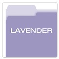 Just Launched | Pendaflex 152 1/3 LAV 1/3-Cut Tabs Assorted Letter Size Colored File Folders - Lavender/Light Lavender (100/Box) image number 3