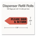 Page Flags | Redi-Tag B91037 Please Sign and Date Arrow Message Page Flags Refills - Red (6/Box) image number 2