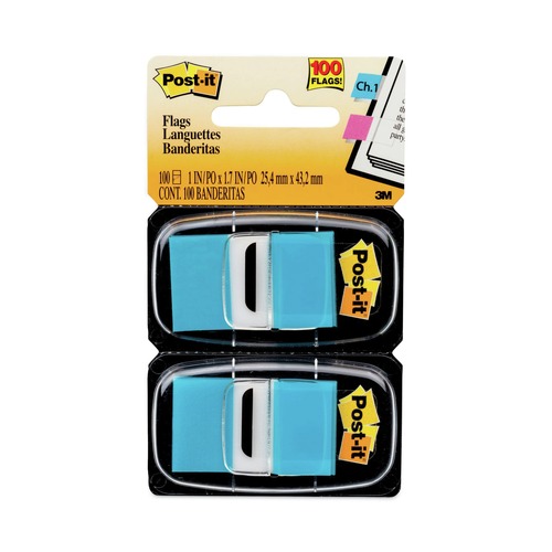 Just Launched | Post-it Flags 680-BB2 Standard Page Flags in Dispenser - Bright Blue (50-Flags/Dispenser, 2-Dispensers/Pack) image number 0