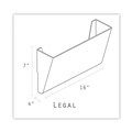 Wall Files | Storex 70247U06C 3 Sections Legal Size 16 in. x 4 in. x 14 in. Wall File - Smoke (3/Pack) image number 5