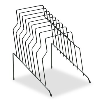 FILING AND FOLDERS | Fellowes Mfg Co. 72614 10.13 in. x 12.13 in. x 11.19 in. Letter to Legal Size Files 8 Sections Wire Step File - Black