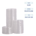 Cups and Lids | Boardwalk BWKPET910STRAWPK 9 oz. to 10 oz. Crystal-Clear Cold Cup Straw-Slot Lids - Clear (100/Pack) image number 4
