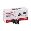 Binding Spines & Combs | Universal UNV10199 Binder Clips - Mini, Black/Silver (1 Dozen) image number 0