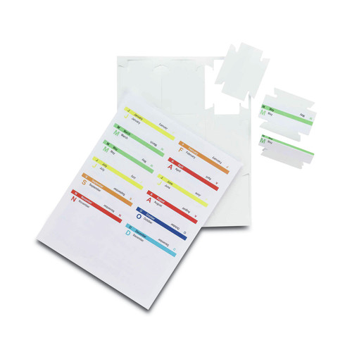 File Folders | Smead 64912 Viewables 3.5 in. Wide 1/3-Cut Quick-Fold Tabs with Labels Hanging Folder Tabs and Labels - White (45/Pack) image number 0