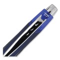 Pens | uni-ball 62153 Jetstream 0.7 mm Retractable Hybrid Gel Pen - Blue Ink/Blue/Silver Barrel/Fine (1-Dozen) image number 5