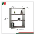 Office Filing Cabinets & Shelves | Linea Italia LITTR735MOC 31-1/2 in. x 11-5/8 in. x 43-1/4 in. Three-Shelf Trento Line Bookcase - Mocha image number 4