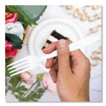 Cutlery | SOLO HSWFX-0007 Impress Heavyweight Full-Length Polystyrene Fork - White (100/Box, 10 Boxes/Carton) image number 5