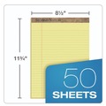 Notebooks & Pads | TOPS 74890 Second Nature 8.5 in. x 11.75 in. Sheets Wide/Legal Rule Recycled Ruled Pads - Canary-Yellow (1-Dozen) image number 2