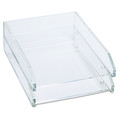 Desktop Organizers | Kantek AD-15 10.5 in. x 13.75 in. x 2.5 in. 2-Section Acrylic Letter Tray - Clear image number 0