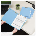 File Folders | Smead 12040 0.75 in. Expansion Top Tab Colored 2-Fastener Folders - Letter Size/Blue Exterior (50/Box) image number 6