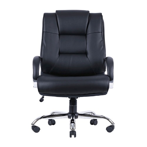 Alera ALERV44LS10C 20.07 in. 23.74 in. Ravino Big Tall High Back Bonded Leather Chair Black Chrome