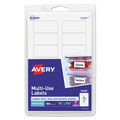 Labels | Avery 05430 0.75 in. x 1.5 in. Removable Multi-Use Labels for Inkjet/Laser Printers - White (14/Sheet, 36 Sheets/Pack) image number 0