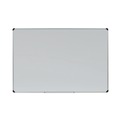 White Boards | Universal UNV43735 72 in. x 48 in. Lacquered Steel Magnetic Dry Erase Marker Board - White Surface, Aluminum/Plastic Frame image number 0