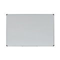 White Boards | Universal UNV43735 72 in. x 48 in. Lacquered Steel Magnetic Dry Erase Marker Board - White Surface, Aluminum/Plastic Frame image number 0