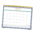 Bulletin Boards | Blue Sky 133694 22 in. x 17 in. 12-Month (Jan to Dec): 2026 Tile Monthly Desk Pad Calendar - Geometric Artwork, White/Blue/Green Sheets image number 2