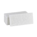 Just Launched | Boardwalk 8440BWK 4.63 in. x 10 in. Light-Duty Scouring Pad - White (20/Carton) image number 1