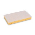 Cleaning Tools | Boardwalk 63BWK LD 0.7 in. Thick 3.6 in. x 6.1 in. Individually Wrapped Light Duty Scrubbing Sponge - Yellow/White (20/Carton) image number 5