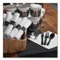  | Hoffmaster 119971 Pre-Rolled 8 in. x 8.5 in. Linen-Like CaterWrap Napkins with Black Cutlery (100/Carton) image number 2